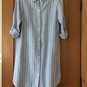 J Jill Linen Shirtdress Size XS Petite